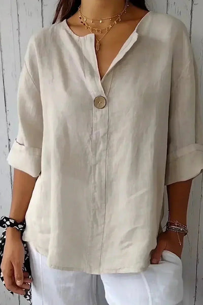 Taya | Relaxed Blouse in a Natural Style