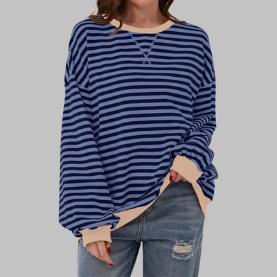 Nola | Striped Crewneck Sweatshirt”