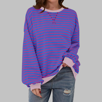 Nola | Striped Crewneck Sweatshirt”