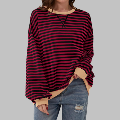 Nola | Striped Crewneck Sweatshirt”