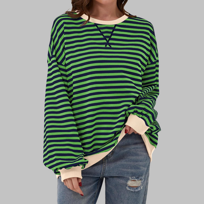 Nola | Striped Crewneck Sweatshirt”