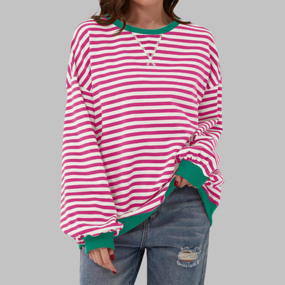 Nola | Striped Crewneck Sweatshirt”
