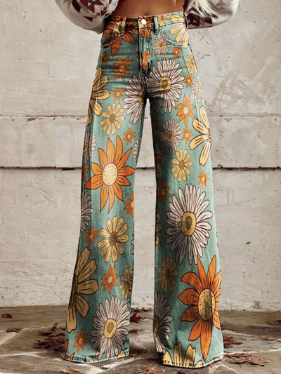 Willow | Organic flare trousers in various prints for a unique style
