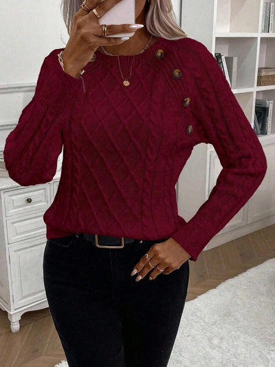 Eira | Button-Detail Cable Jumper