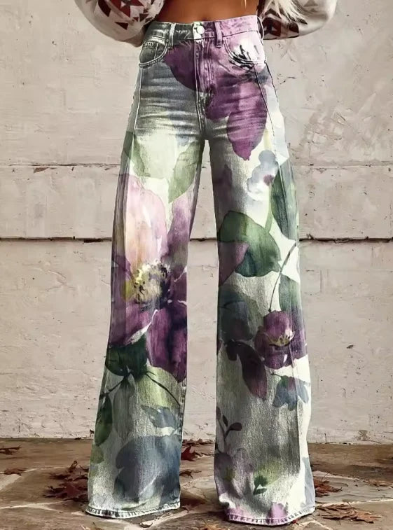 Willow | Organic flare trousers in various prints for a unique style