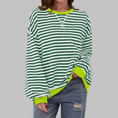 Nola | Striped Crewneck Sweatshirt”