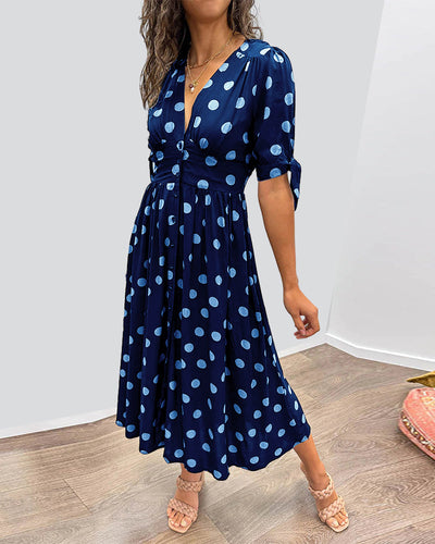 Julia | Elegant polka dot dress