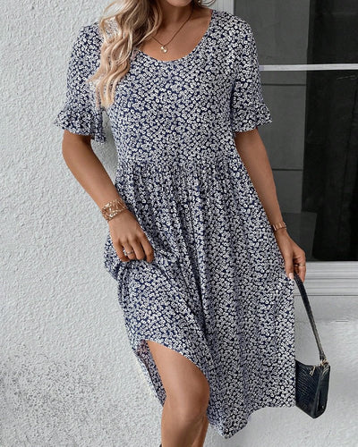 Davina | Floral Grace Midi Dress