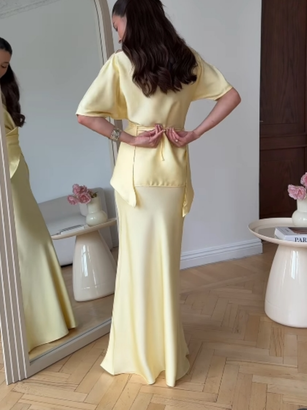 Aurora | Off-shoulder tie top and skirt set