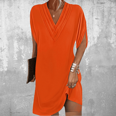 Ilana | Elegant V-Neck Shift Dress