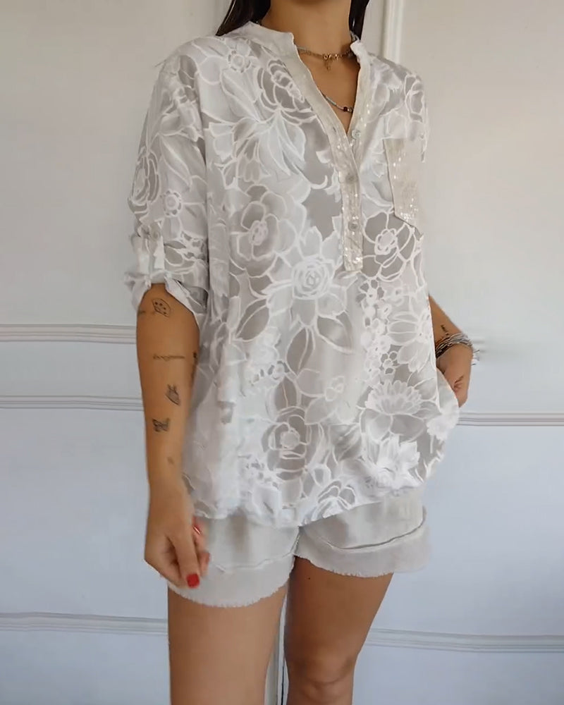 Edda | Elegant Floral Blouse