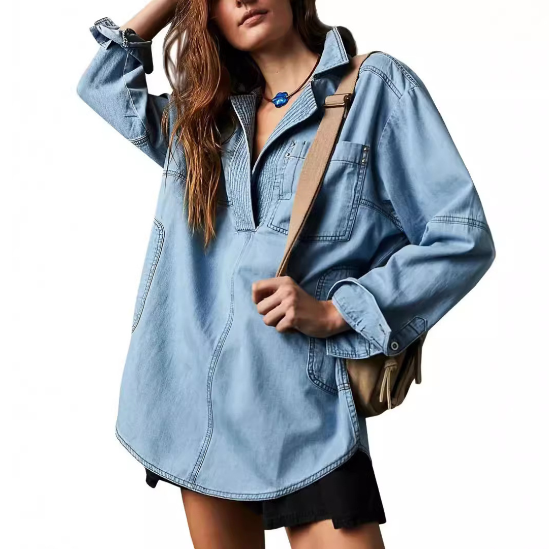 Raven | Effortless Chic Oversized Long-Sleeve Top