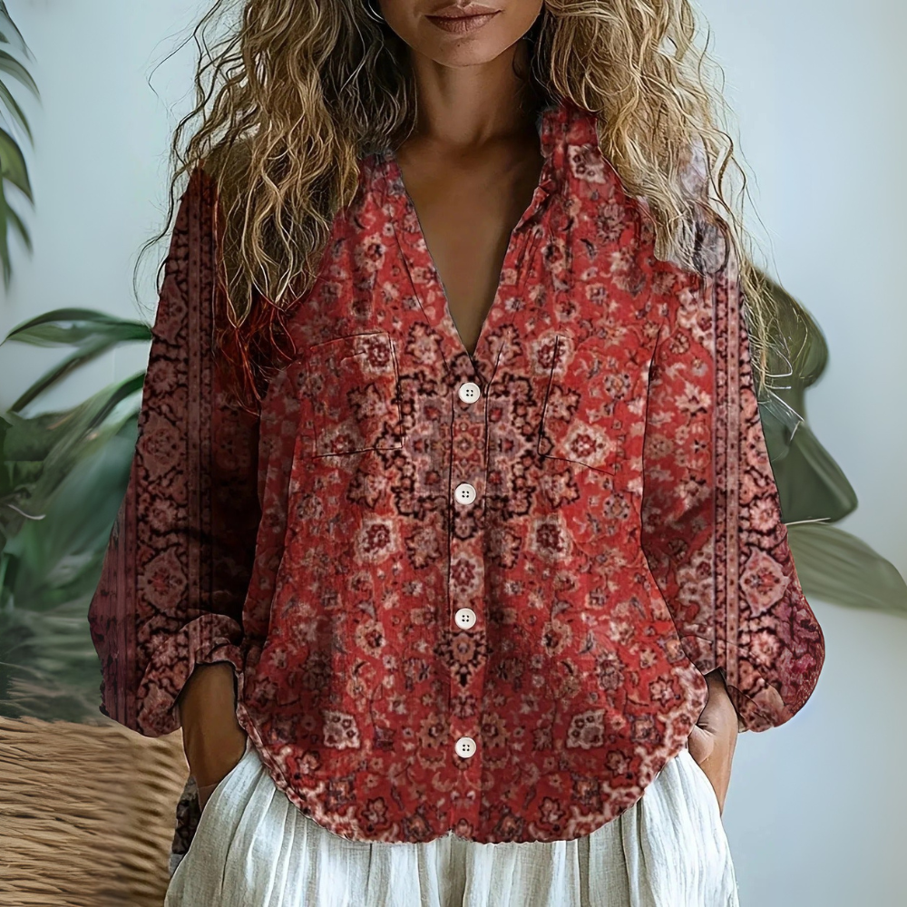 Holly | Boho Tapestry Blouse