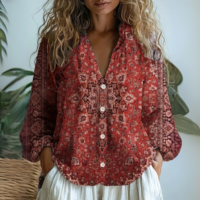 Holly | Boho Tapestry Blouse