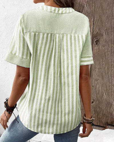Orelia | Striped Henley Tee