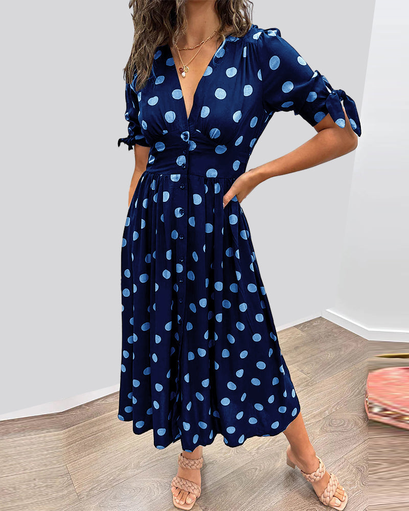 Julia | Elegant polka dot dress