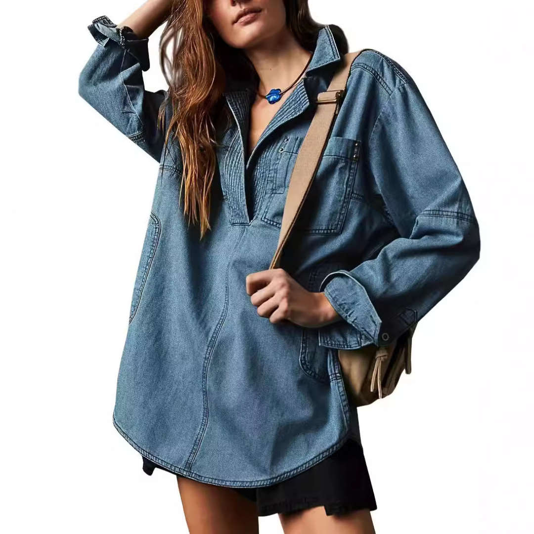 Raven | Effortless Chic Oversized Long-Sleeve Top