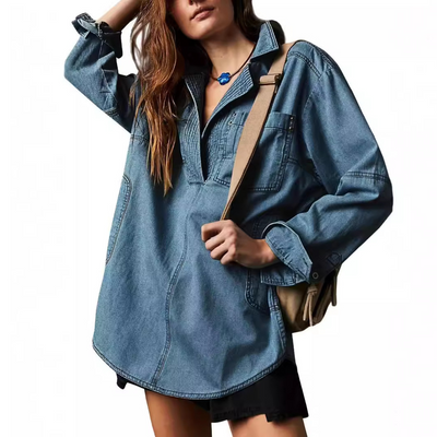 Raven | Effortless Chic Oversized Long-Sleeve Top