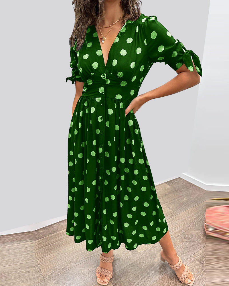 Julia | Elegant polka dot dress