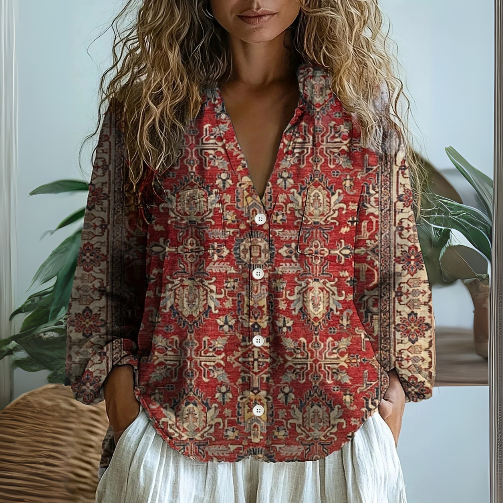 Holly | Boho Tapestry Blouse