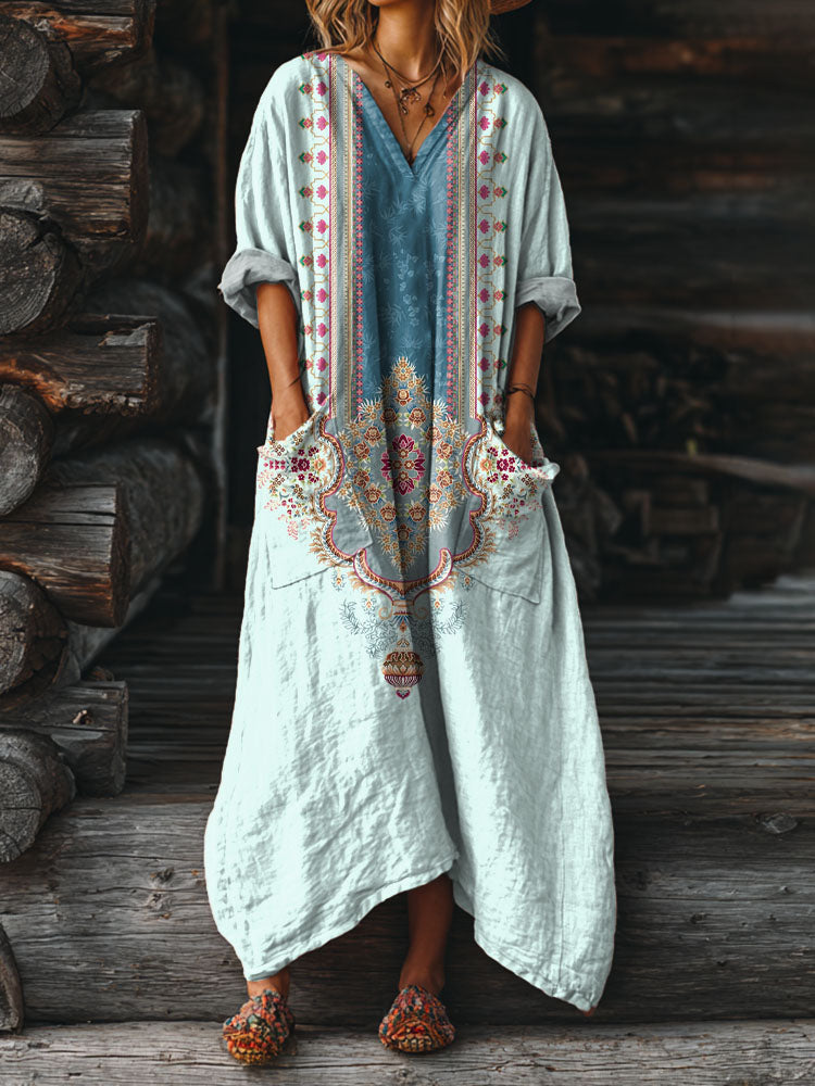 Indira | Boho Vintage Pocket Dress