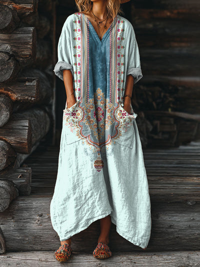 Indira | Boho Vintage Pocket Dress