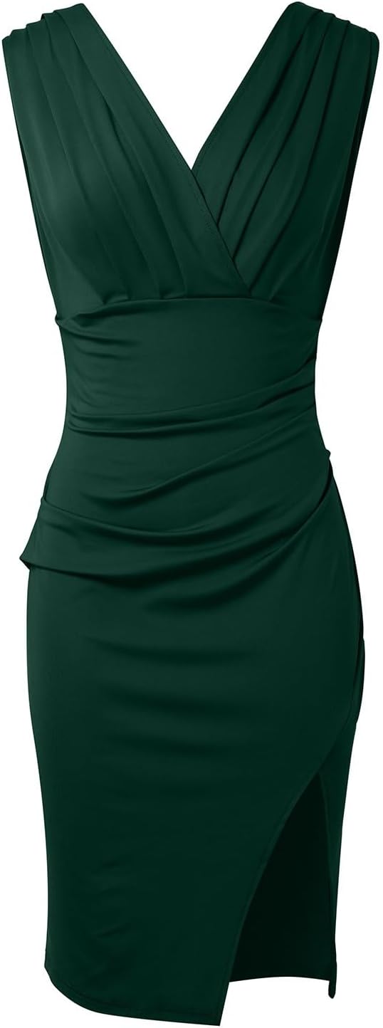 Raya | V-Neck Slit Dress