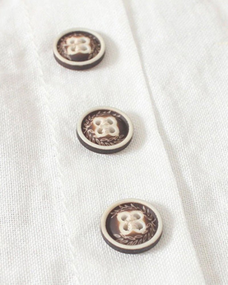 Flora | Asymmetric Button Top