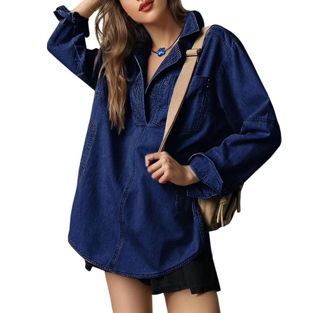 Raven | Effortless Chic Oversized Long-Sleeve Top