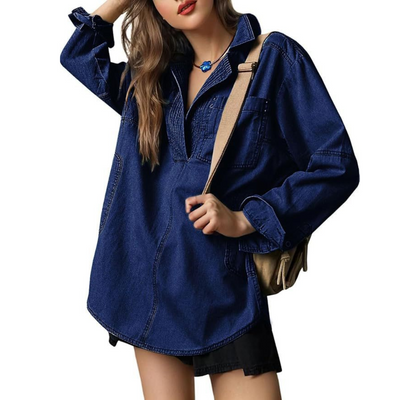 Raven | Effortless Chic Oversized Long-Sleeve Top