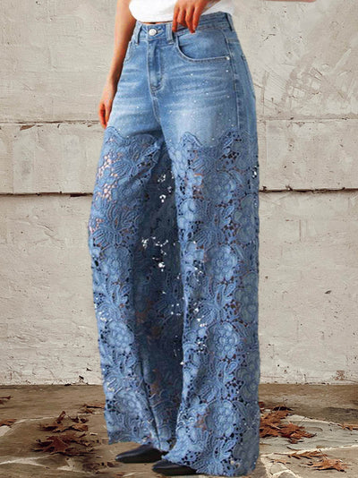 Poppy | Wide-Leg Lace Pants