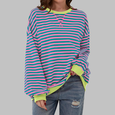 Nola | Striped Crewneck Sweatshirt”