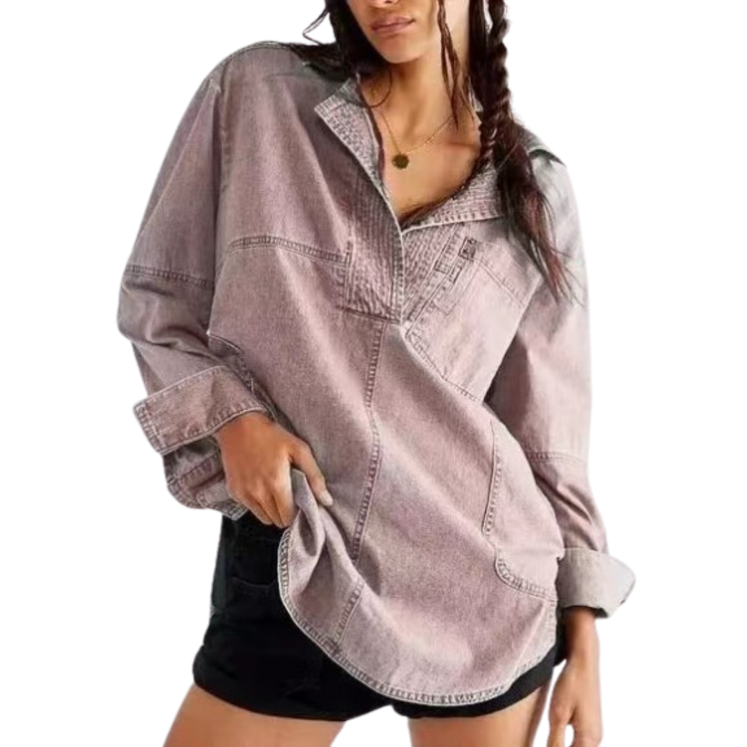Raven | Effortless Chic Oversized Long-Sleeve Top