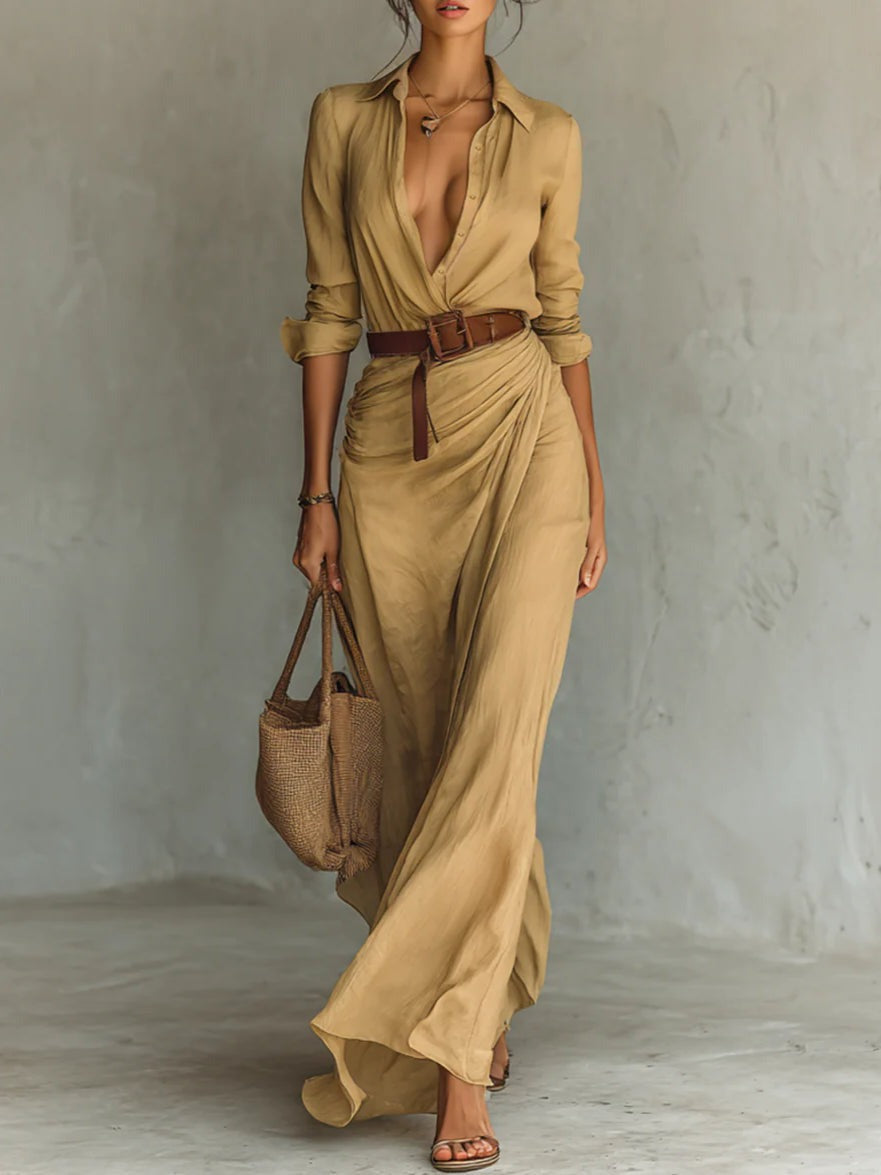 Sahara | Belted Maxi Dress