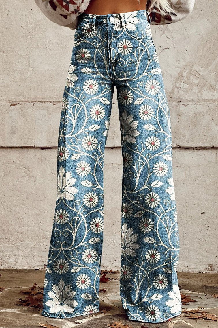 Willow | Organic flare trousers in various prints for a unique style