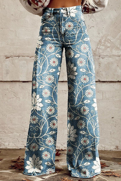 Willow | Organic flare trousers in various prints for a unique style