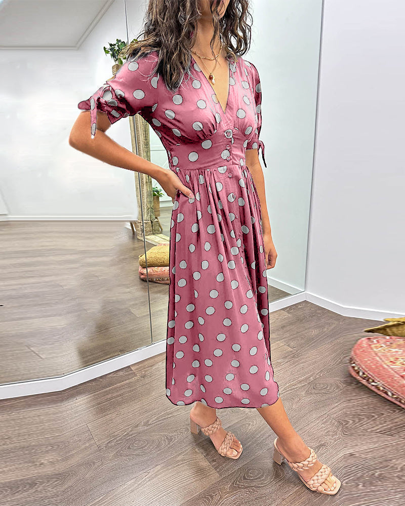 Julia | Elegant polka dot dress