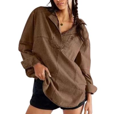 Raven | Effortless Chic Oversized Long-Sleeve Top