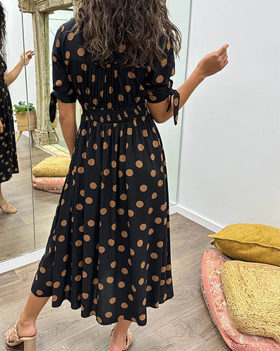 Julia | Elegant polka dot dress
