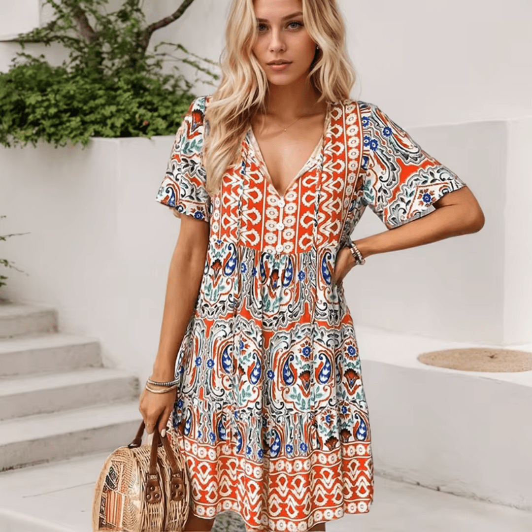 Aria | Boho Charm Mini Dress