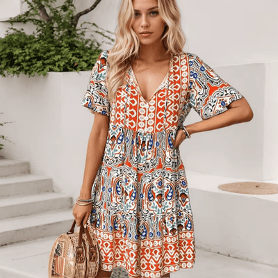 Aria | Boho Charm Mini Dress