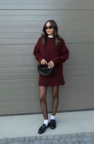 Aubrey | Knitted Co-ord – Sweater & Skirt