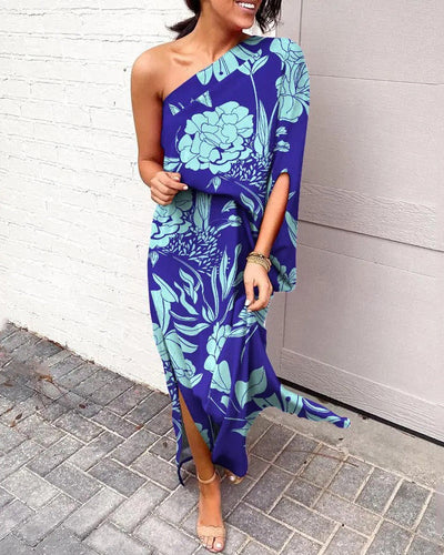 Lidia | One-Shoulder Floral Maxi Dress