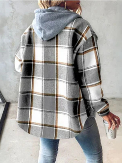 Carol | Plaid Hooded Shacket