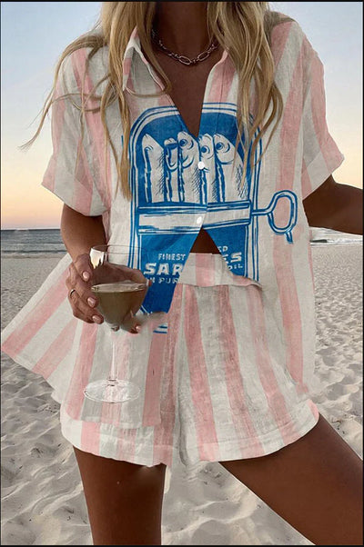 Jorelle | Short playsuit with goat print