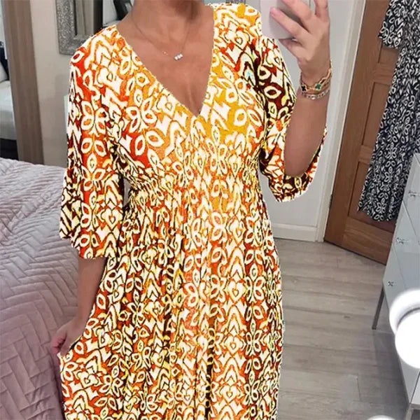 Sofia | Bold Boho Print Dress