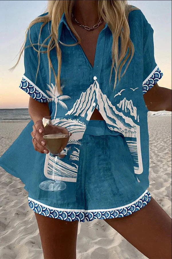 Jorelle | Short playsuit with goat print