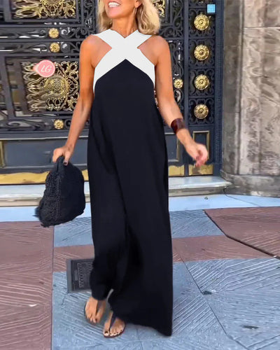Lyanna | Cross Strap Elegance Maxi Dress