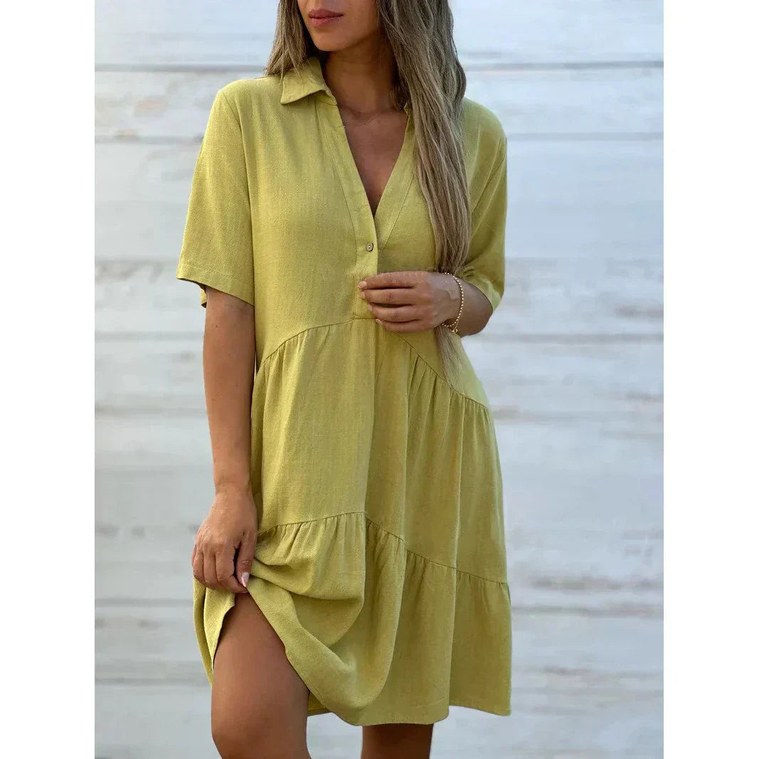 Piper | Casual Button-Front Mini Dress