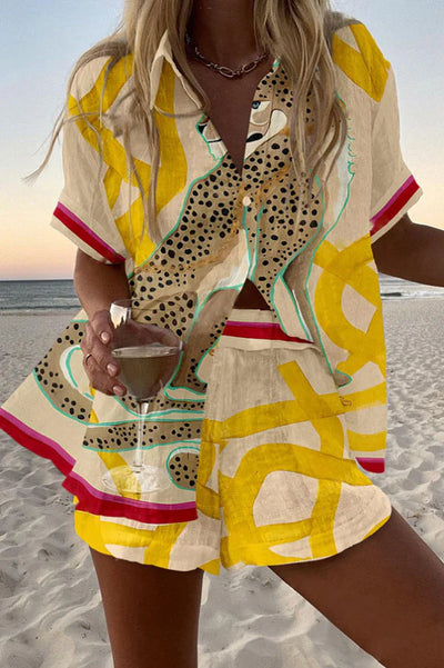 Jorelle | Short playsuit with goat print